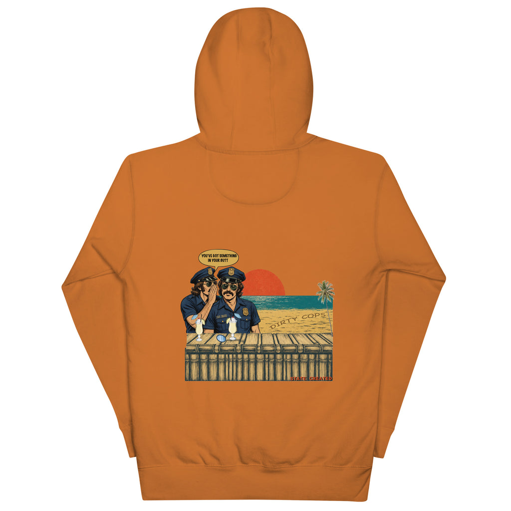 My Two Dads on a pullover hoodie — adobe, back