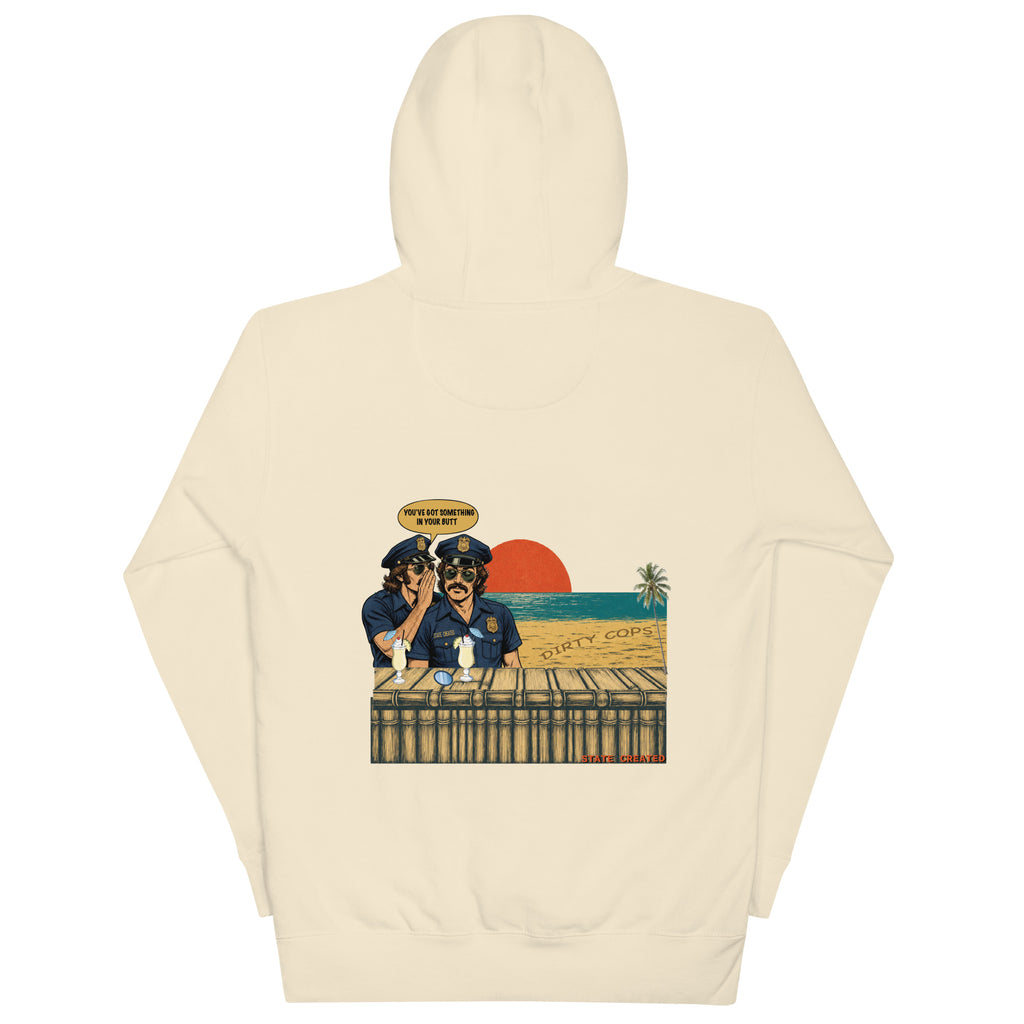 My Two Dads on a pullover hoodie — bone, back