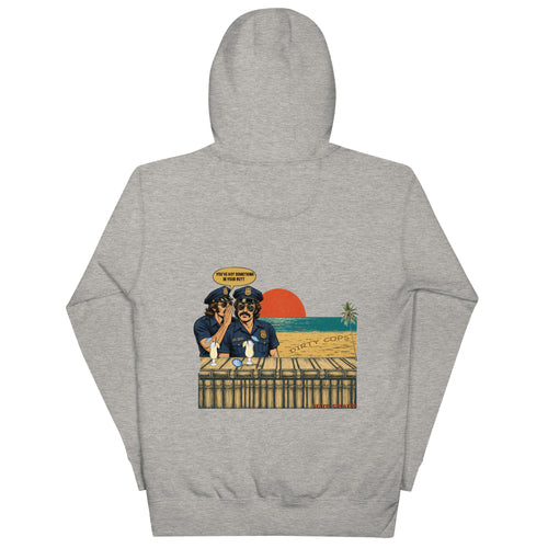 My Two Dads on a pullover hoodie — carbon grey, back