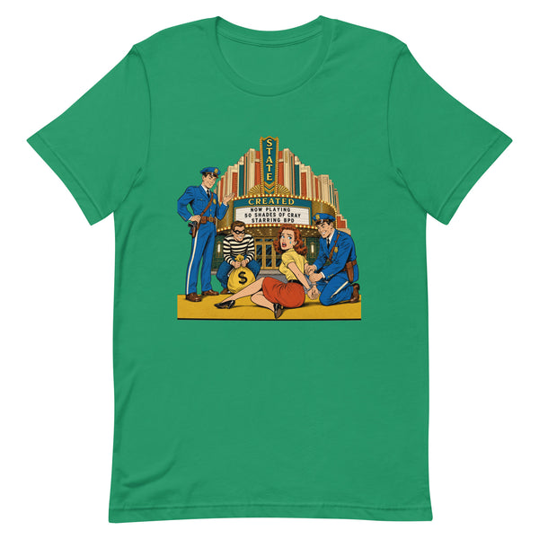 This Literally Happened to Me! on a unisex tee — kelly, front