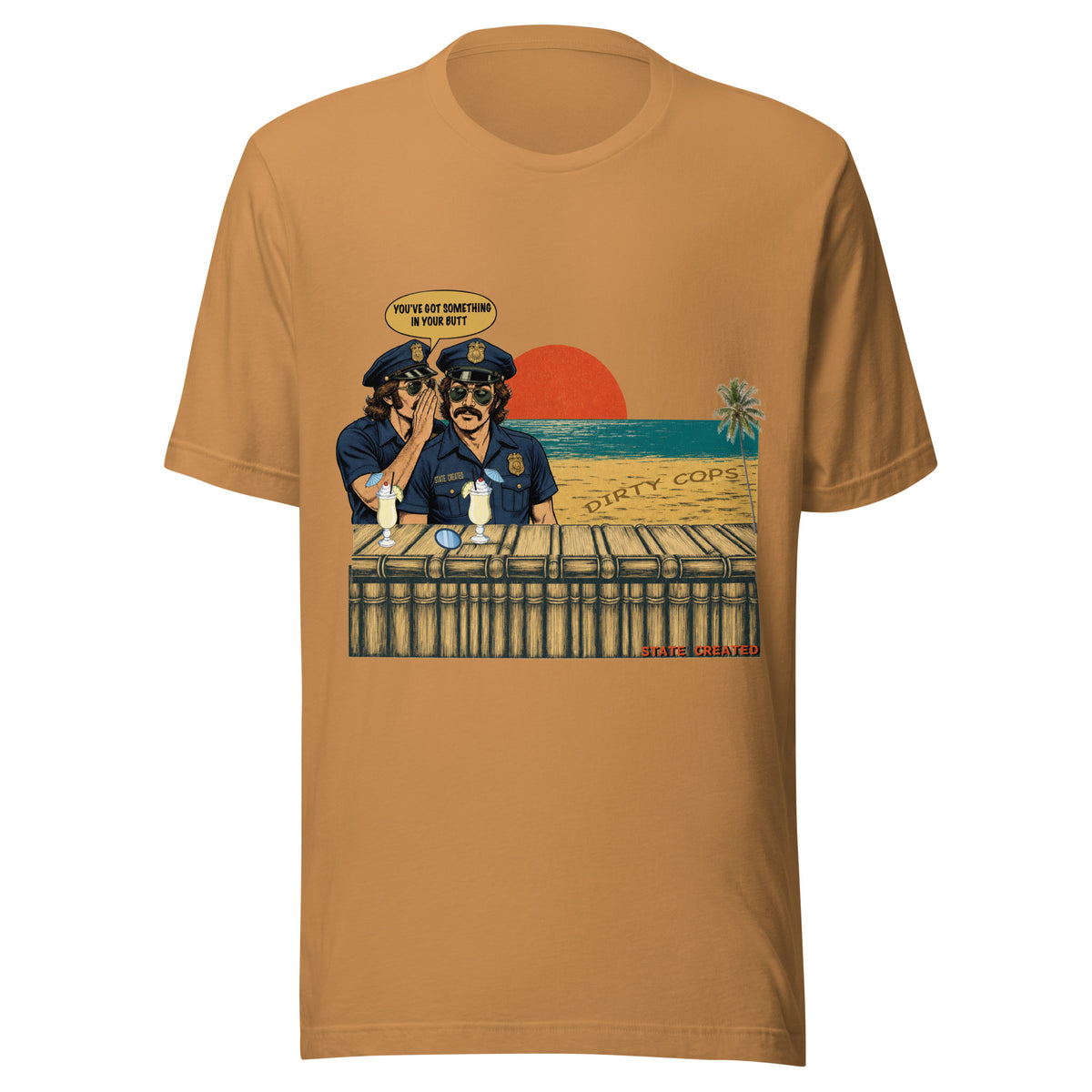 My Two Dads on a unisex tee — toast, front