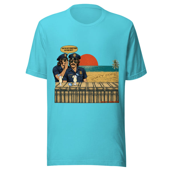My Two Dads on a unisex tee — turquoise, front