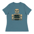 E.D. Phone Home on a women's relaxed tee — heather deep teal, front